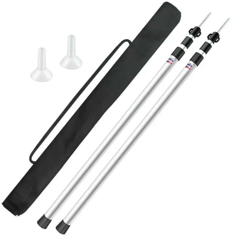salelink.co.nz Unbranded 2PCS Camping Tarp Poles Two Pcs Aluminum Camping Tarp Poles Telescoping