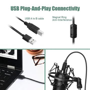 Professional PC Podcast Streaming Cardioid Condenser Microphone Kit with Boom Ar – view 5