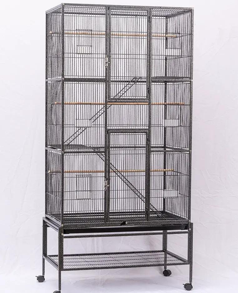 salelink.co.nz Unbranded 177cm Large Bird Cage 177cm Wrought Iron Standing Bird Cage for Parrots