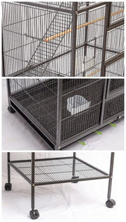 salelink.co.nz Unbranded 177cm Large Bird Cage 177cm Wrought Iron Standing Bird Cage for Parrots