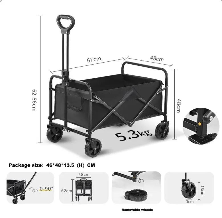 ECOTREK trolley Foldable Wagon, Beach Cart Trolley LJ1115 Foldable Wagon, Beach Cart Trolley LJ1115