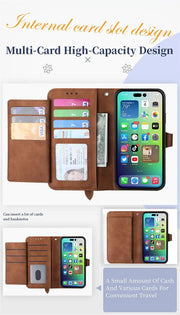 iPhone 15 Plus Wallet Case - Wallet Leather Screen Protector (PR8410) – view 3