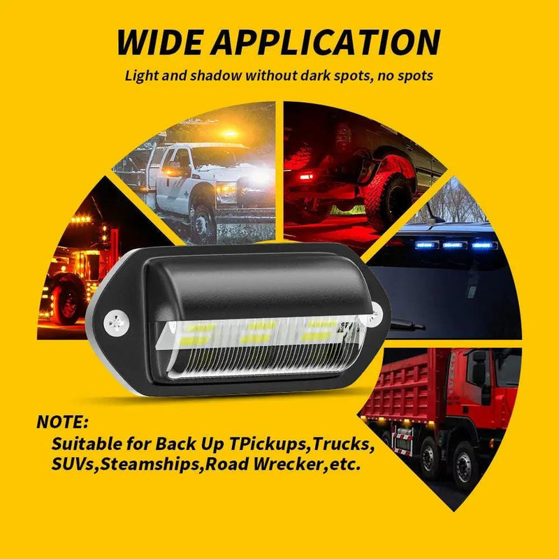 salelink.co.nz Unbranded 2PCS LED Number Plate Lights 2 Pack LED Number Plate Lights 12V To 24V Waterproof