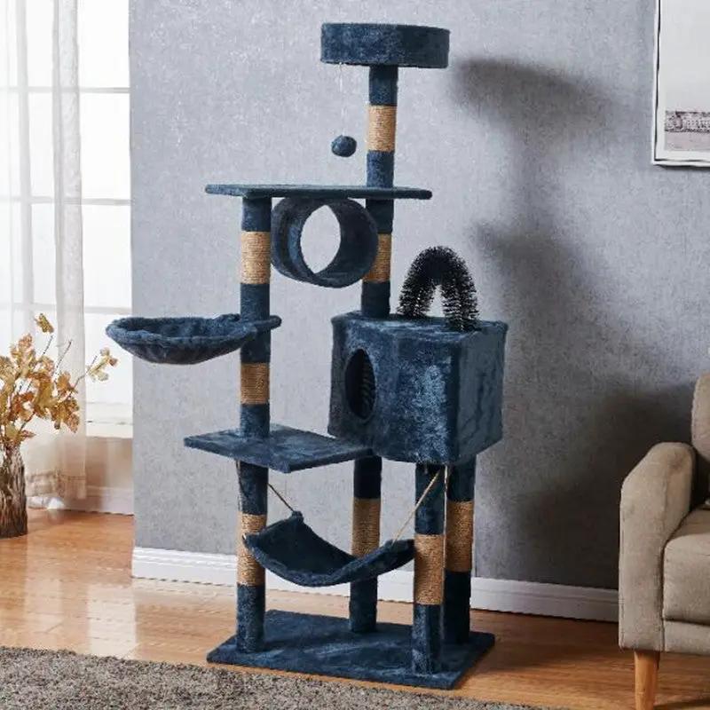 Cat Tree Scratching Post with Mouse 150CM - Light Grey – view 3