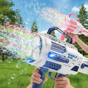 Large Rechargeable Rocket Bubble Gun + Flashlight (43cm) – view 3