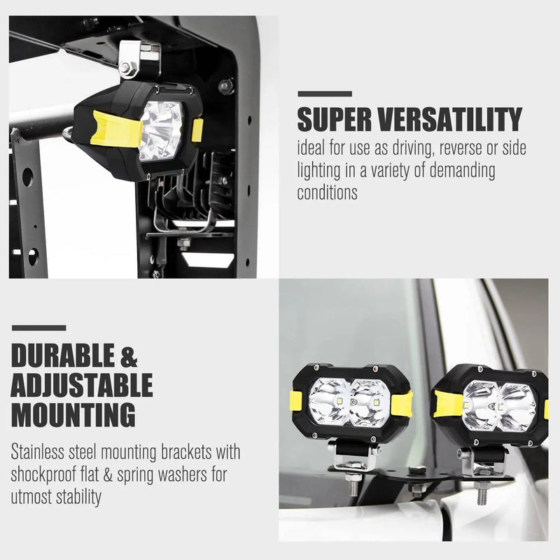Pair 4inch Osram LED Work Light Bar Pods Fog Driving Lamp Reverse 4x4 – view 3