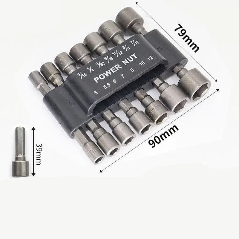 14Pcs 1/4 Inch Hex Shank Power Nut Driver Drill Bit Set Socket Wrench – view 3