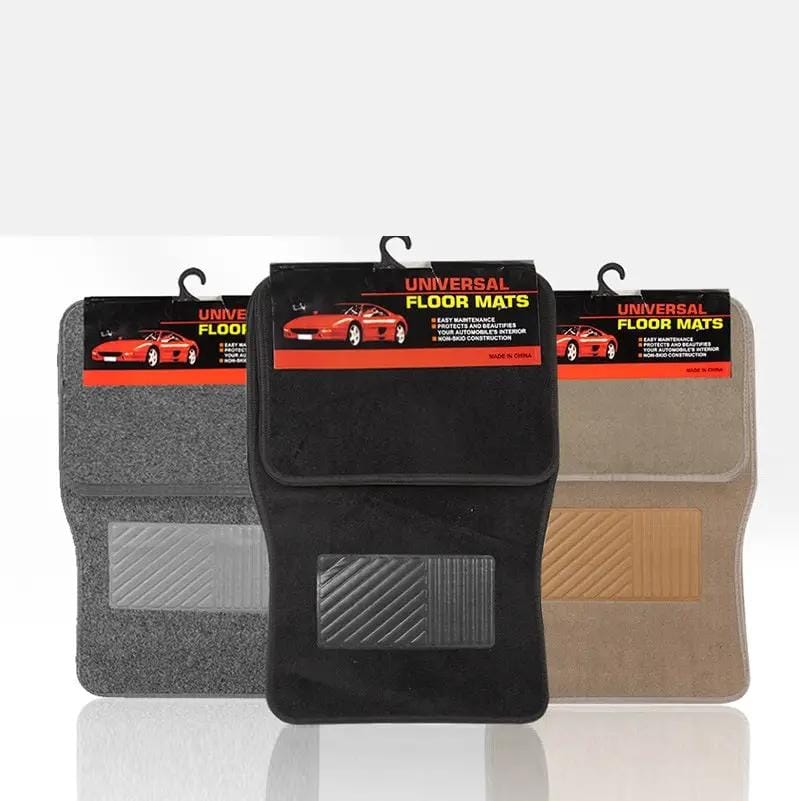 PVC Flocking Car Mats 4Pc Set 2 x Front, 2 x Back – view 1