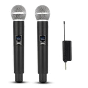 2x Wireless Microphones with Receiver and Rechargeable Batteries, 100 ft Range Karaoke – view 1