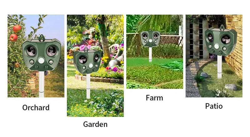 Solar Ultrasonic Bird Repeller Pest Animal Possum Deterrent – view 6