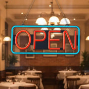 Large OPEN Sign Neon LED Flashing & Remote Control 55CM – view 3