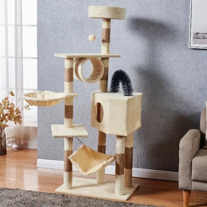 Cat Tree Scratching Post with Mouse 150CM - Light Grey – view 4