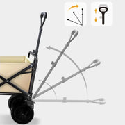 Foldable Outdoor Trolley Picnic Camping Cart 360° Rotating Wheels – view 3