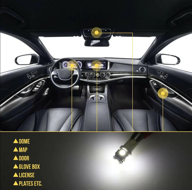 42Pcs Car Interior Combo LED Map Dome Door Trunk Light Bulbs White – view 5