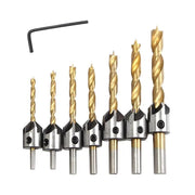 salelink.co.nz Unbranded 8pcs Woodworking Countersink Drill 8pcs Woodworking Countersink Drill | Action Outdoors NZ