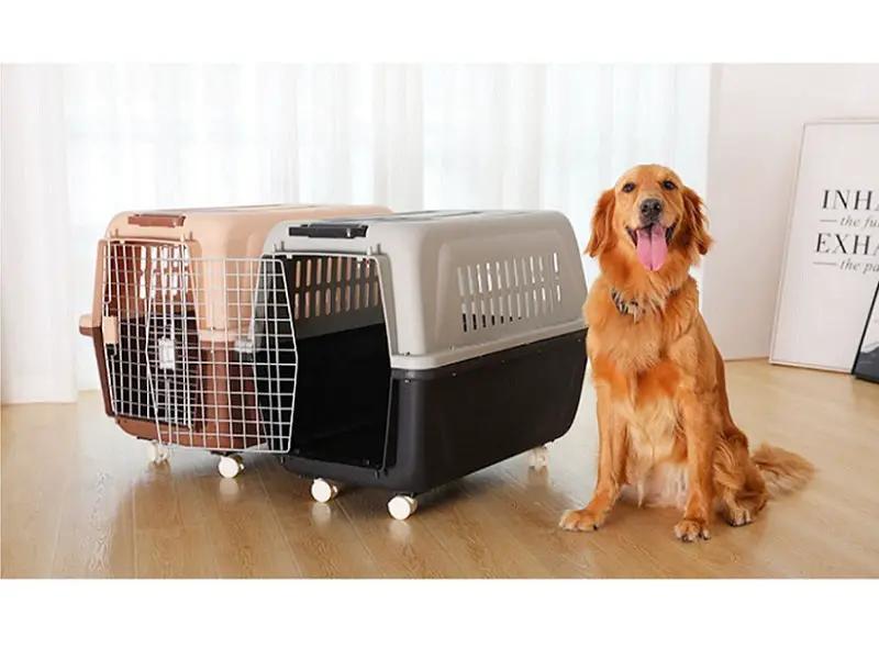 81cm - Wheeled Plastic Airline Travel Cage/Carrier/Crate – view 4