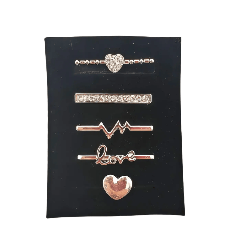 Watch Band Charms Decorative Rings Loops - Silicone Metal Pattern (GZJ2853)
