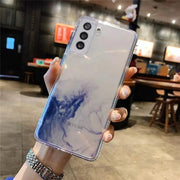 Samsung Galaxy S22 Plus Case Marble Pattern Translucent Blue – view 2