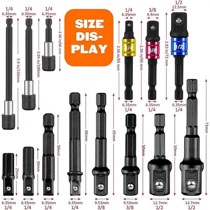 salelink.co.nz Unbranded 31PCS Right Angle Drill Adapter Set 31PCS Right Angle Drill Adapter Set | Action Outdoors NZ