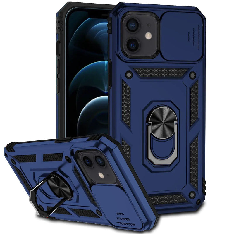 iPhone 15 Pro Max Case - Ring Holder Camera Lens Protector Screen Protector (PR8425)
