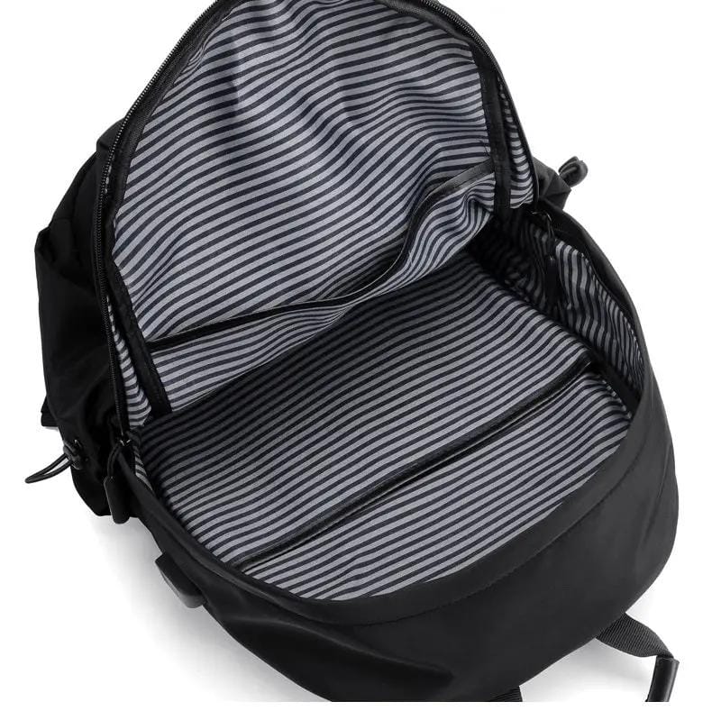 Travel Backpack Computer Bag USB Charging Water Resistant - Grey – view 2