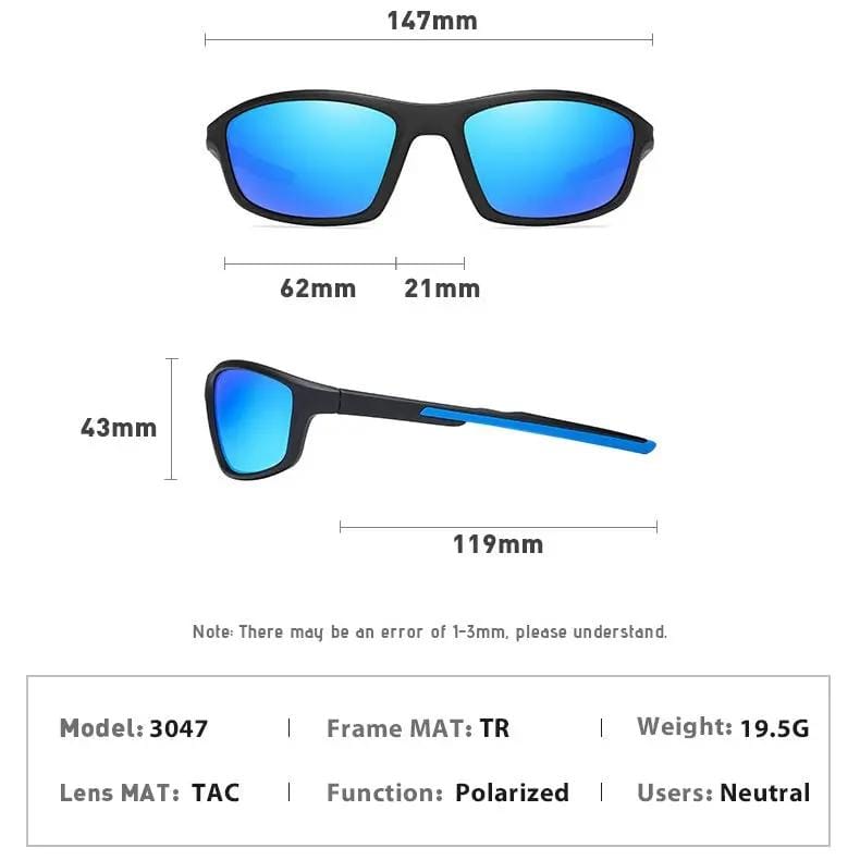 HD Polarized Lens Sunglasses Anti-Reflective Hydrophobic With Case – view 2
