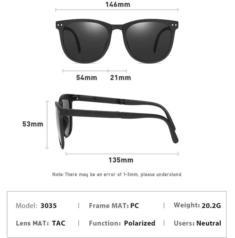 Foldable HD Polarized Lens Sunglasses Anti-Blue Ray Hydrophobic – view 4