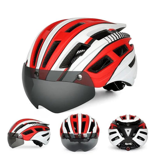 ECOTREK helmet Ecotrek HT-22 Adult Bike Helmet – Lightweight Cycling Helmet with Magnetic Goggles & LED Tail Light HT43204 Ecotrek HT-22 Adult Bike Helmet – Lightweight Cycling Helmet with Magnetic Goggles & LED Tail Light HT43204