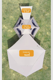 ECOTREK Tent Pop-up Hexagonal Double-Layer Waterproof Tent + Winged CanopyDYLF2063 Pop-up Hexagonal Double-Layer Waterproof Tent + Winged CanopyDYLF2063