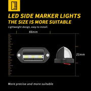salelink.co.nz Unbranded 2PCS LED Number Plate Lights 2 Pack LED Number Plate Lights 12V To 24V Waterproof