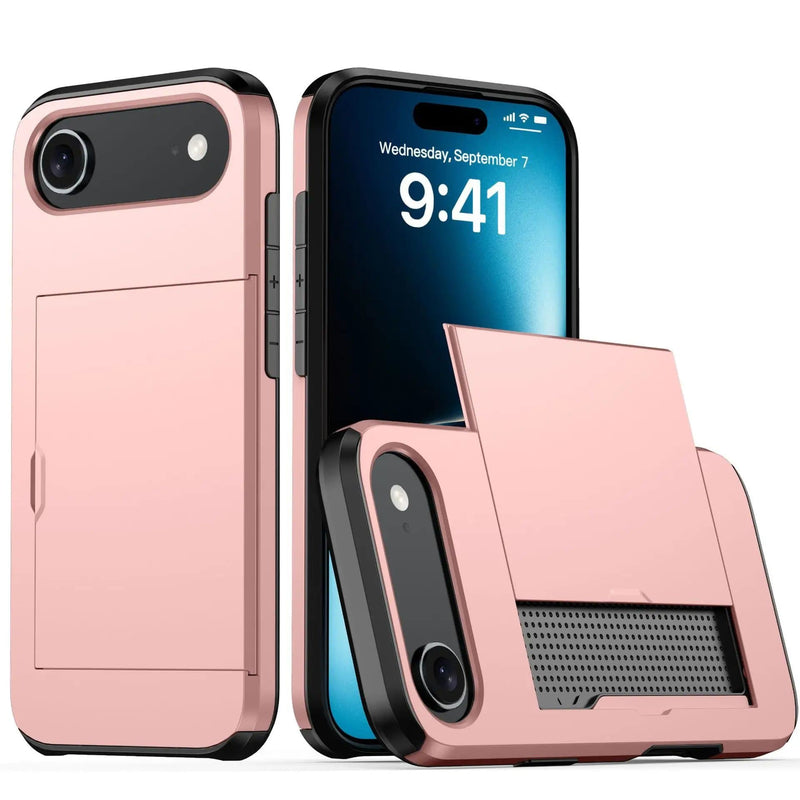 iPhone 17 Air Case - Card Holder Shockproof Rugged (PR9107) – view 1