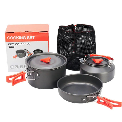 ECOTREK BBQ & Outdoor Cooking Ecotrek Portable Integrated Camp Cookware Set - Aluminium Carbide Cookset for Travel, Camping, Hiking, Picnic & BBQs HJ57507 Ecotrek Portable Integrated Camp Cookware Set - Aluminium Carbide Cookset for Travel, Camping, Hiking, Picnic & BBQs HJ57507