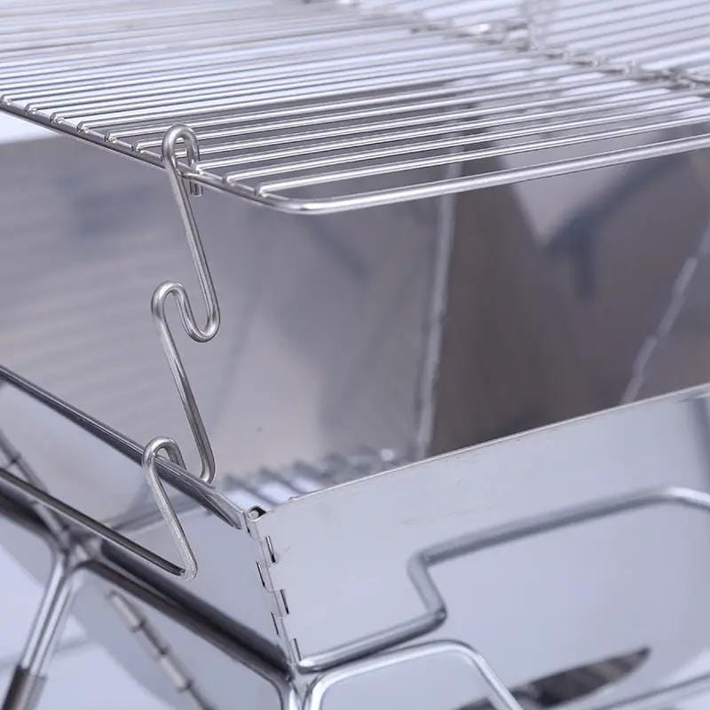 Folding BBQ Campfire Grill Barbeque Portable Camping Grill – view 10