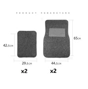PVC Flocking Car Mats 4Pc Set 2 x Front, 2 x Back – view 3