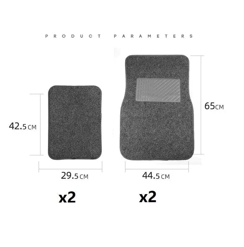 PVC Flocking Car Mats 4Pc Set 2 x Front, 2 x Back – view 3