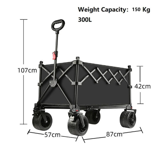 ECOTREK Camping Gear Ecotrek Foldable All-Terrain Wagon Cart 300L Heavy Duty Beach Cart XY1102 Ecotrek Foldable All-Terrain Wagon Cart 300L Heavy Duty Beach Cart XY1102