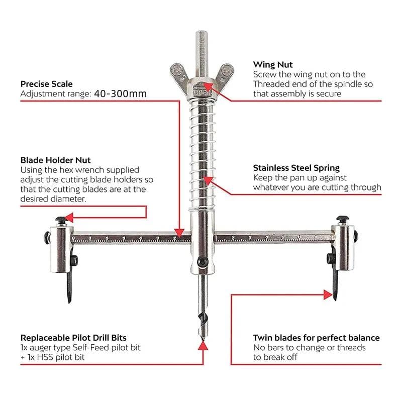 salelink.co.nz Unbranded Hole Saw Kit Set Hole Saw Kit Set | Action Outdoors NZ