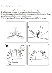 Automatic Dome Canopy & Tent – Includes 4 Side Walls and 1 Groundsheet SZXL9781 by ECOTREK