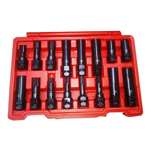 salelink.co.nz Unbranded 16PCS Locking Wheel Nut Screw Socket Set 16 Piece Locking Wheel Nut Screw Socket Set