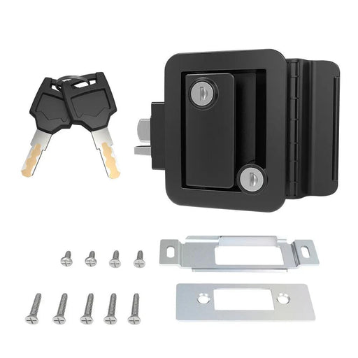 Black RV Entry Door Lock Camper Travel Trailer Latch Key – view 1