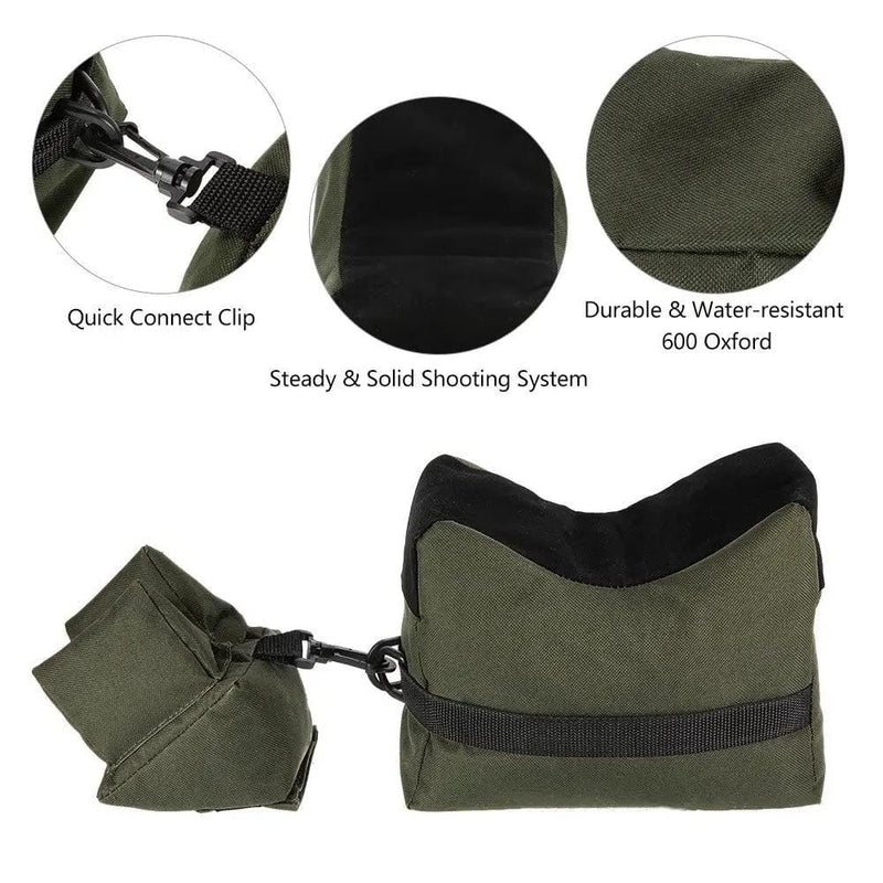 Shooting Range Sand Bag Set Rifle Bench Rest Stand Front Rear Bag Hunting – view 4