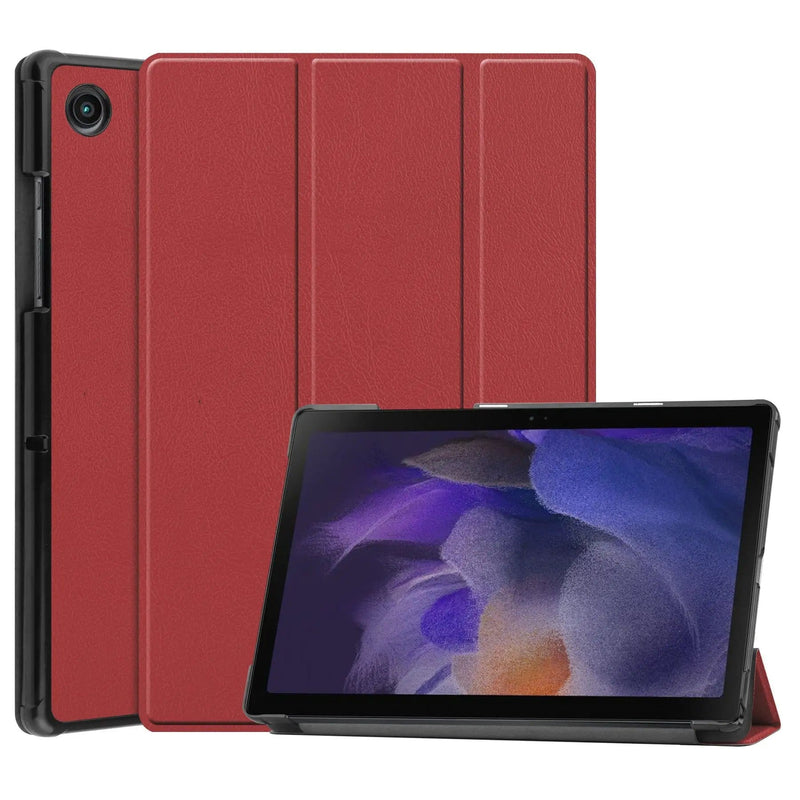 Samsung Galaxy Tab A8 X200 X205 Leather Case Magnetic Closure Red – view 1