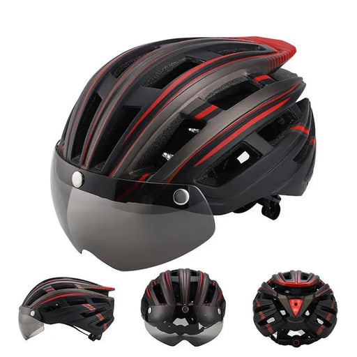 ECOTREK helmet Ecotrek HT-22 Adult Bike Helmet – Lightweight Cycling Helmet with Magnetic Goggles & LED Tail Light HT43204 Ecotrek HT-22 Adult Bike Helmet – Lightweight Cycling Helmet with Magnetic Goggles & LED Tail Light HT43204