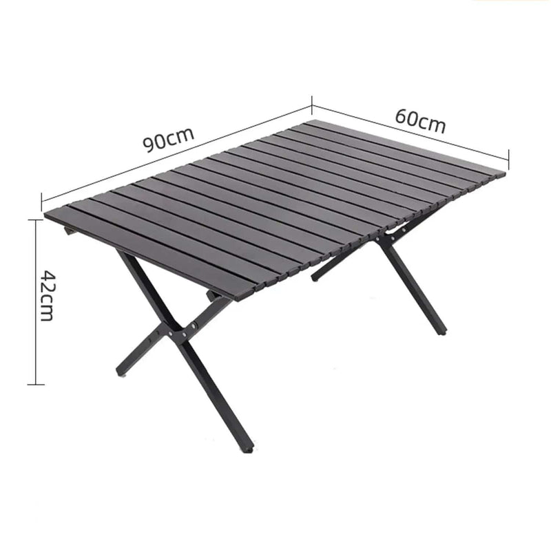 ECOTREK Outdoor Furniture Ecotrek Outdoor Folding Picnic Table - Explorer Egg Roll Camping Table 90x60x42cm LFRD5046 Ecotrek Outdoor Folding Picnic Table - Explorer Egg Roll Camping Table 90x60x42cm LFRD5046