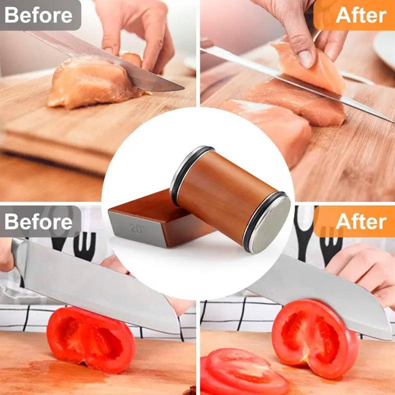 Knife Sharpener Sharpening Stone Rolling - Magnetic Wood (PR9115) – view 3