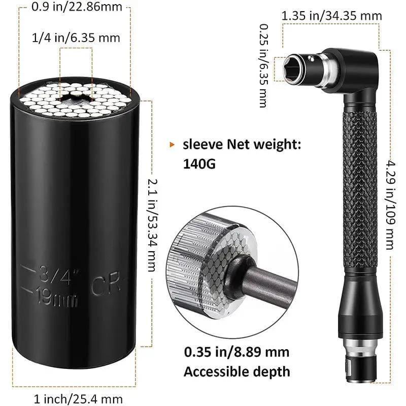 salelink.co.nz Unbranded 31PCS Right Angle Drill Adapter Set 31PCS Right Angle Drill Adapter Set | Action Outdoors NZ