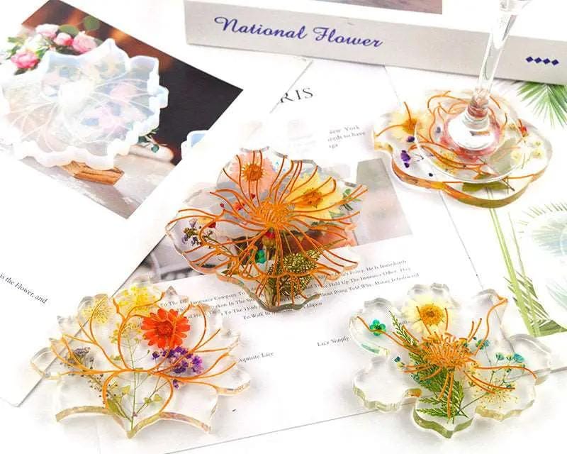 Resin Art NZ Moulds Coaster Moulds - Flowers (4pcs pack) Coaster Moulds - Flowers (4pcs pack) | NZ