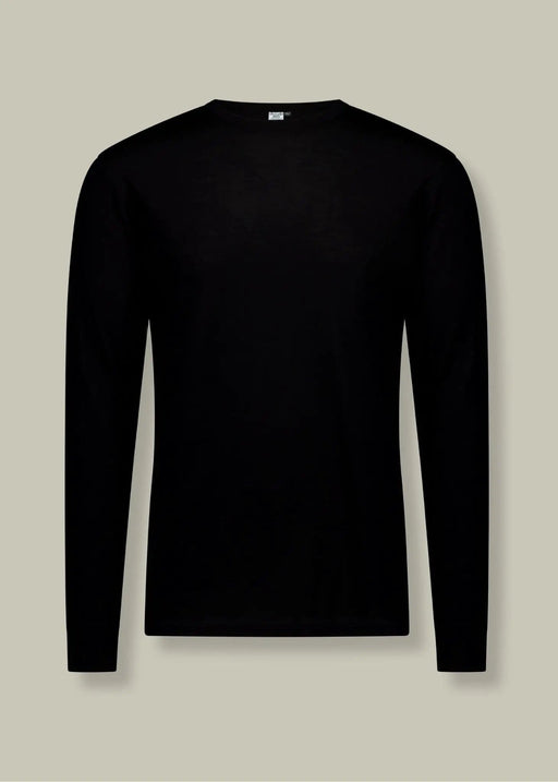 Men's Standard Long Sleeve - 100% Merino Wool, Black – view 2