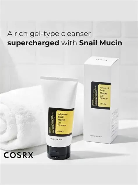Poppy Gifts Skin Care COSRX Advanced Snail Mucin Gel Cleanser 150ml COSRX Advanced Snail Mucin Gel Cleanser 150ml