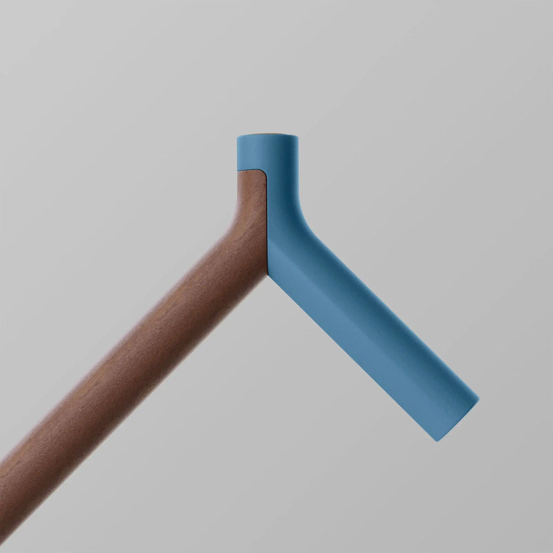 ooak Walking stick Uno Pacific Walnut Walking Cane With Blue Handled Comfort Grip Uno Pacific Walnut Walking Cane With Blue Grip